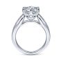 14K White Gold Round Diamond Contemporary Engagement Ring