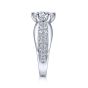14K White Gold Round Diamond Contemporary Engagement Ring