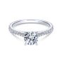 14K White Gold Shared Prong Diamond Engagement Ring