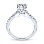 14K White Gold Shared Prong Diamond Engagement Ring