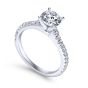 14K White Gold Shared Prong Diamond Engagement Ring