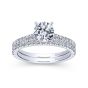 14K White Gold Shared Prong Diamond Engagement Ring