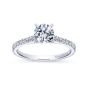 14K White Gold Shared Prong Diamond Engagement Ring