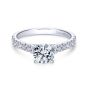14K White Gold Shared Prong Diamond Engagement Ring