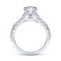 14K White Gold Shared Prong Diamond Engagement Ring