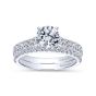 14K White Gold Shared Prong Diamond Engagement Ring