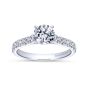 14K White Gold Shared Prong Diamond Engagement Ring
