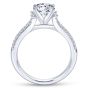 14K White Gold Round Split Shank Diamond Engagement Ring