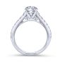 14K White Gold Graduated Round Diamond Engagement Ring