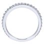 14K White Gold Round Diamond Band