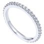 14K White Gold Round Diamond Band