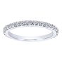 14K White Gold Round Diamond Band
