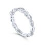 14K White Gold Round Diamond Ring