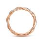 14K Rose Gold Round Diamond Twisted Ring