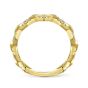 14K Yellow Gold Diamond Link and Bar Ring