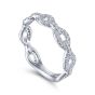 14K White Gold Round Diamond Ring