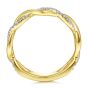 14K Yellow/White Gold Twisted Round Diamond Ring
