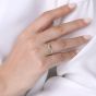 14K Yellow/White Gold Twisted Round Diamond Ring