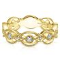 14K Yellow Gold Bezel Set Round Diamond Ring