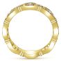 14K Yellow Gold Bezel Set Round Diamond Ring