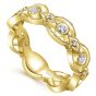 14K Yellow Gold Bezel Set Round Diamond Ring