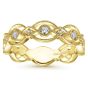 14K Yellow Gold Bezel Set Round Diamond Ring