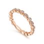 14K Rose Gold Round Diamond Ring