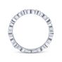 14K White Gold Scalloped Round Diamond Ring