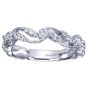 14K White Gold Round Diamond Ring