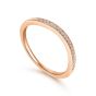 14K Rose Gold Round Diamond Wedding Band