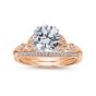14K Rose Gold Round Diamond Wedding Band