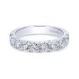 18K White Gold Round Diamond Wedding Band