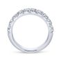 18K White Gold Round Diamond Wedding Band