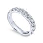 18K White Gold Round Diamond Wedding Band
