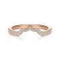 14K Rose Gold Round Diamond Shadow Wedding Ring