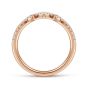 14K Rose Gold Round Diamond Shadow Wedding Ring