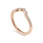 14K Rose Gold Round Diamond Shadow Wedding Ring
