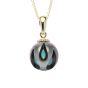 "Galatea" Carved Turquoise Pearl Pendant