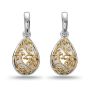 Ivy Lace 18 karat and sterling silver drop earrings