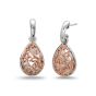 Sterling silver and 18 karat rose gold Ivy Lace drop earrings.