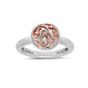 Sterling silver and 18 karat rose gold petite Ivy Lace ring.