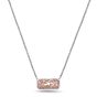 Sterling silver and 18 karat rose gold Ivy Lace bar necklace