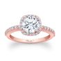 Rose Gold Halo Engagement Ring
