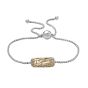 Sterling silver and 18 karat yellow gold Ivy Lace bar bracelet