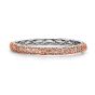 Sterling silver and 18 karat rose gold Ivy Lace bangle bracelet