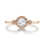 Rose gold rose cut diamond engagement ring