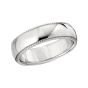18 karat white gold traditional wedding band