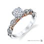 Marquise and round diamond engagement ring