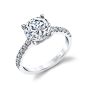 Classic diamond accent engagement ring