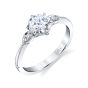 Milgrain accented engagement ring 
